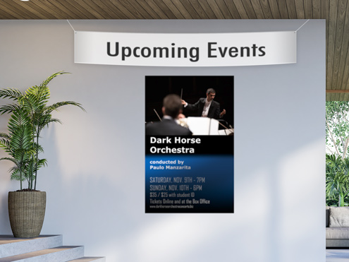Printed event posters