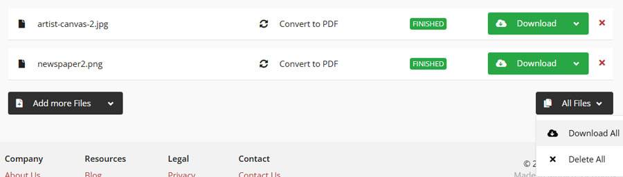 Cloudconvert PDF conversion process, step 4