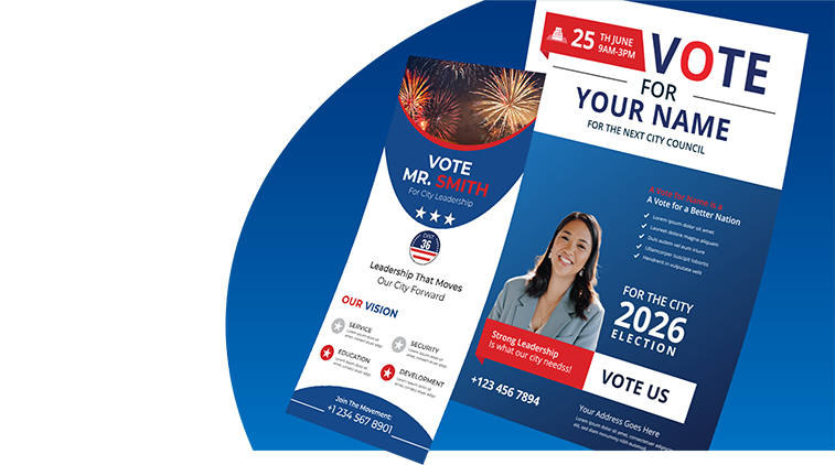 Political campaign printing banner