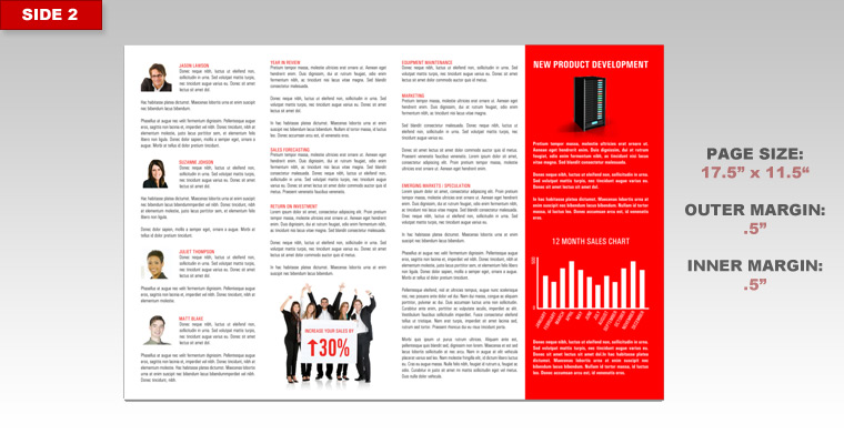 Newsletter design example - Side 2