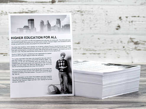 Black and white copies printed on 20/50# Bond paper stock