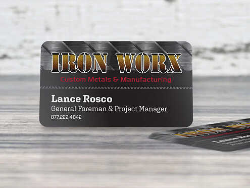 Business card printed on 18pt Ultra Thick C2S with rounded corners