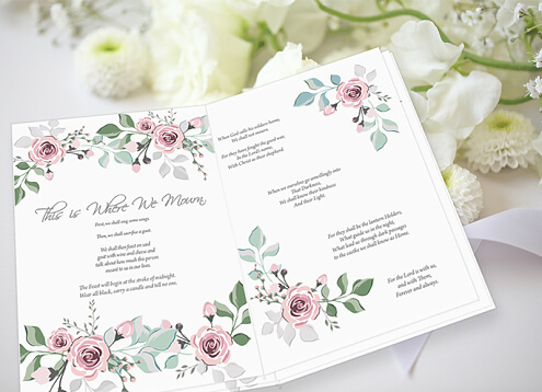 Folded Wedding Programs